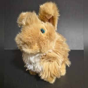 Realistic Telus Plush Bunny Rabbit - Tan and White